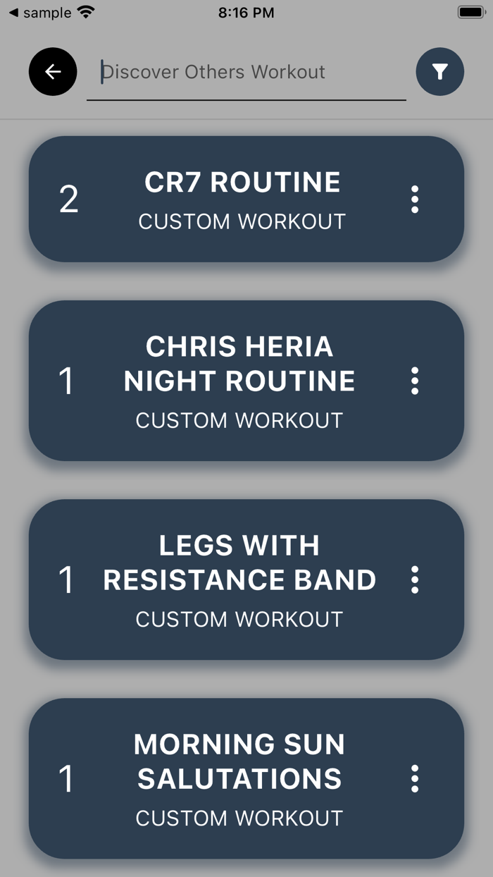 Custom Workout with Journal