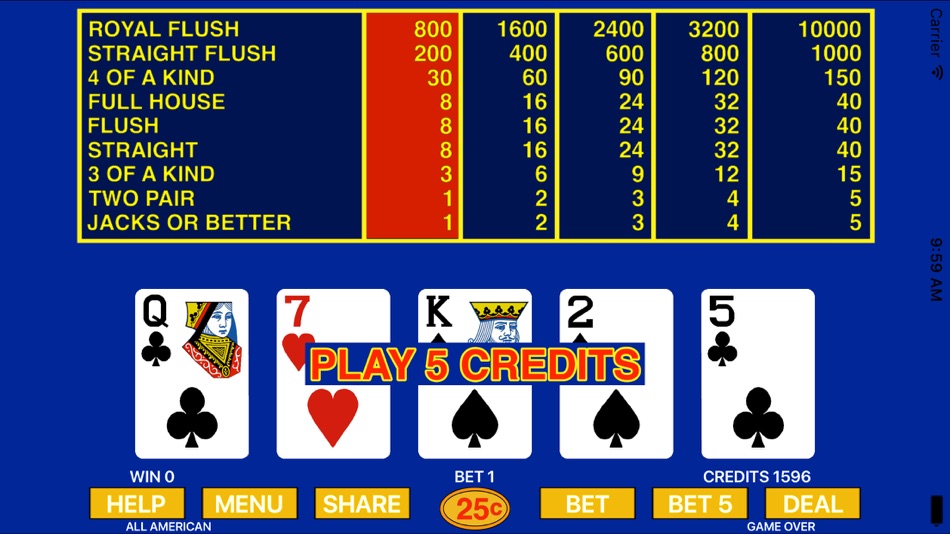 #1. All American - Poker Game (iOS) Podle: Netviking AB