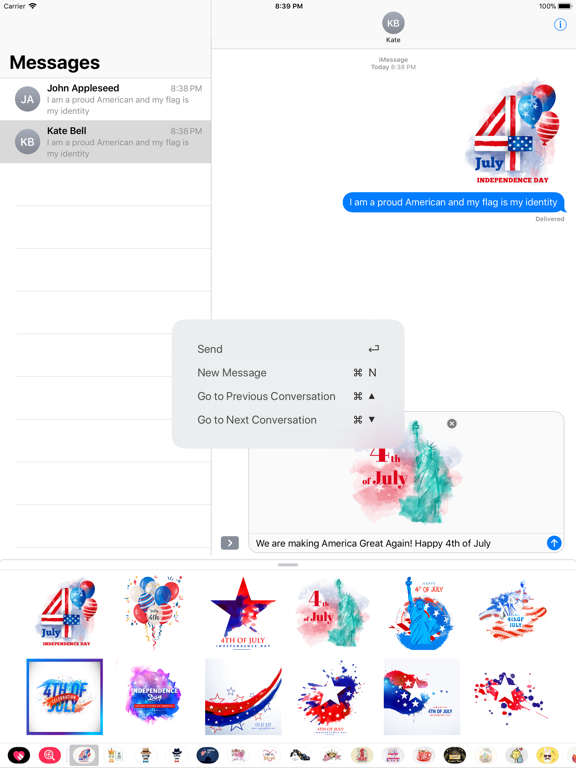 Screenshot #5 pour 4th of July - Watercolor Pack