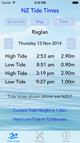NZ Tide Timesのおすすめ画像1