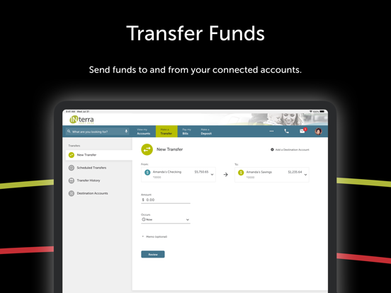 Interra Credit Union iPad screenshot 5 - Finance app