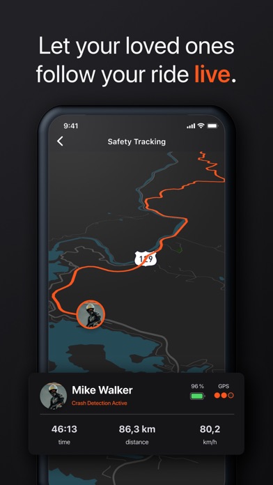 Detecht - Motorcycle App & GPS Screenshot