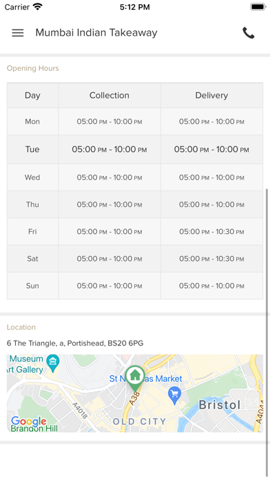 Mumbai Indian Takeaway Screenshot