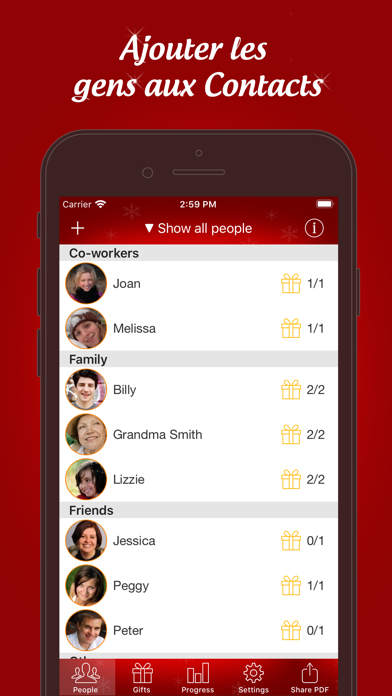 Screenshot #1 pour The Christmas Gift List Pro