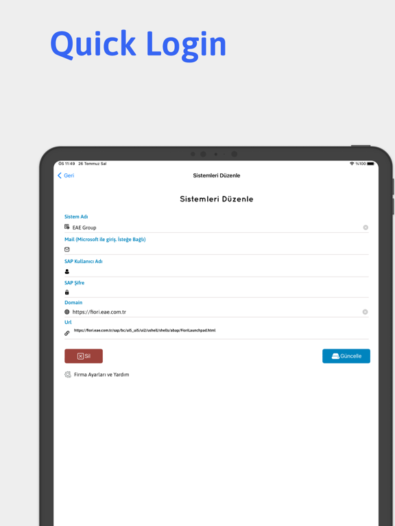 Connect for SAP iPad screenshot 1 - Business app
