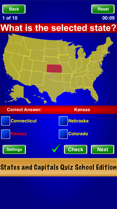 States and Capitals School Screenshot