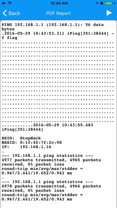 iPing - Packet Generator Screenshot