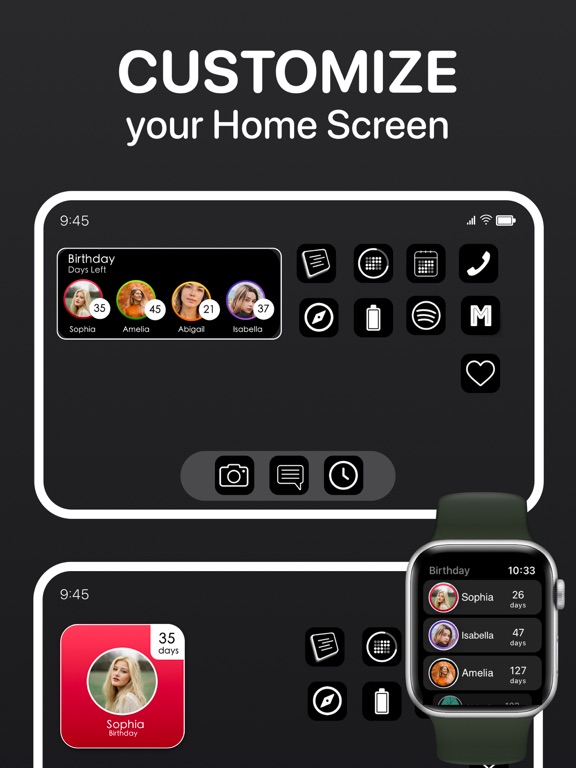Standby Birthday Countdown iPad screenshot 3 - Utilities app