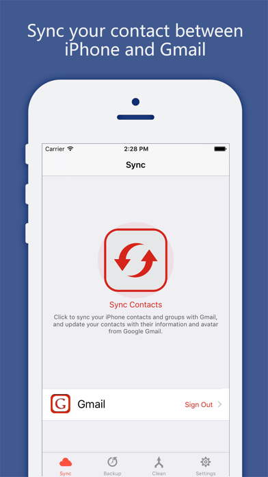 Contacts Sync with Google Account Lite screenshot 1