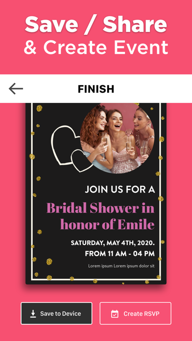 Invitation Maker & RSVP Screenshot