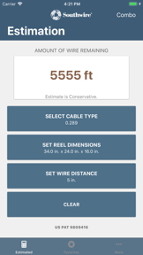 Partial Reel Calculator screenshot