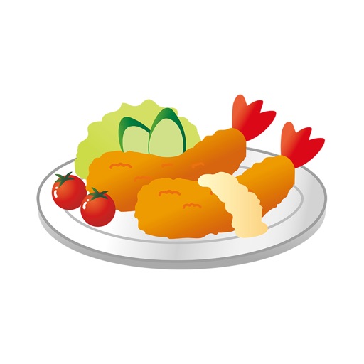 Fried food sticker icon