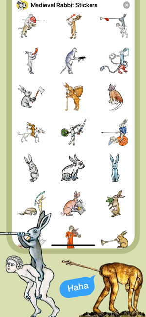 ‎Medieval Rabbit Stickers Screenshot