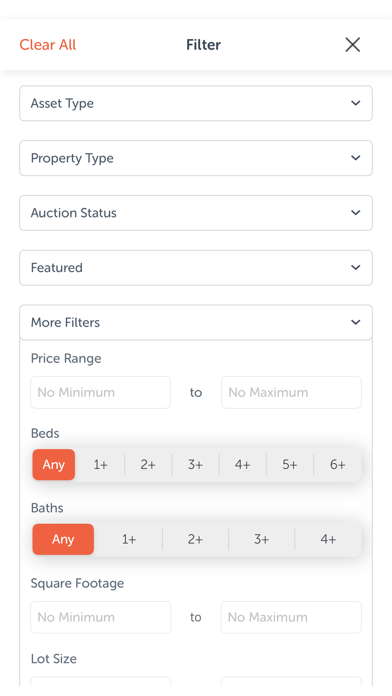 Xome Auctions Screenshot