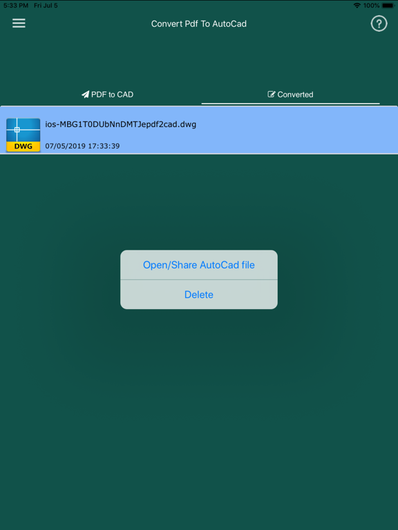 Convert PDF to AutoCad iPad screenshot 5 - Productivity app