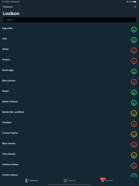 HITS DB Histamine Intolerance iPad screenshot 1 - Food & Drink app