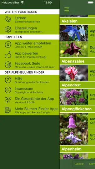 Screenshot von Alpenblumen Finder Europa auf dem iPhone 9
