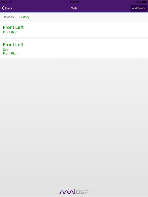Screenshot #6 pour miniDSP control App