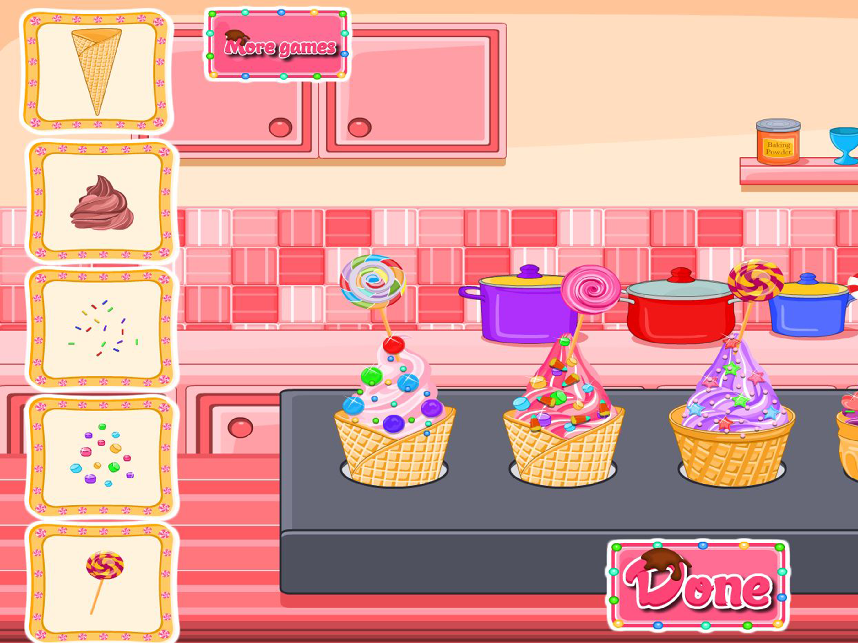 Ice cream cone cupcakes candy screenshot 15