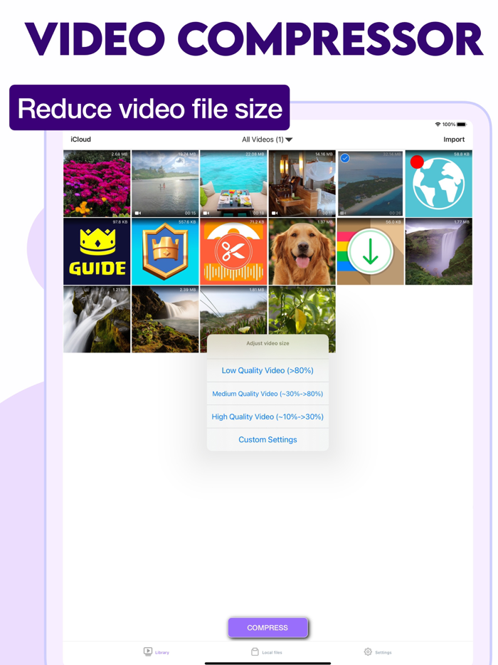 Video Compressor and Reduce size