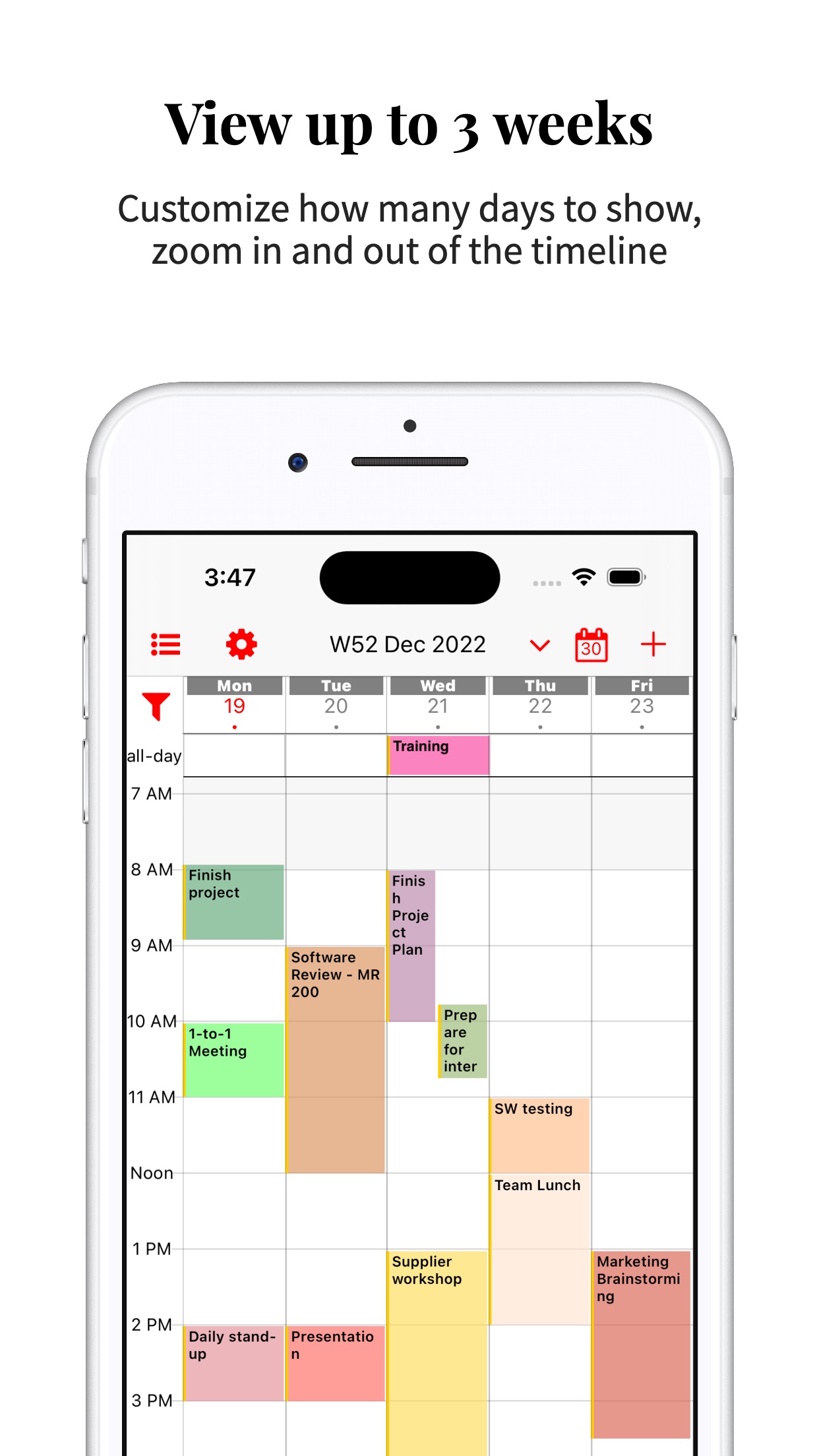 Screenshot do app Week Calendar Pro