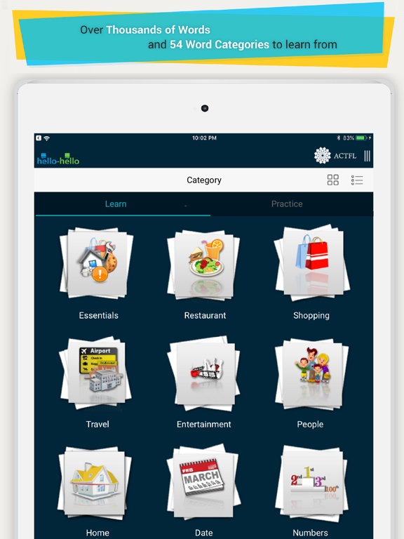 Hungarian Vocabulary (HH) app screenshot