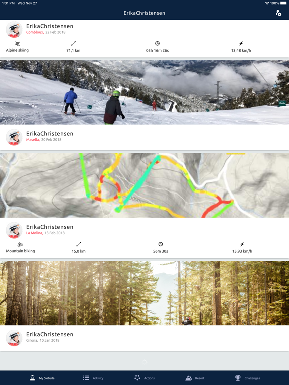 Skitude: The ski community iPad screenshot 4 - Sports app