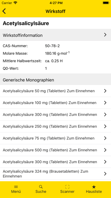 Gelbe Liste Pharmindex App Screenshot