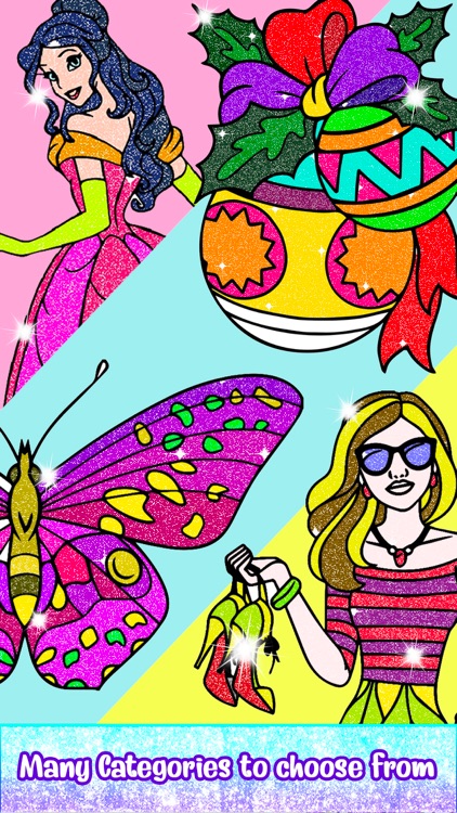 Glitter Color By Number Pages