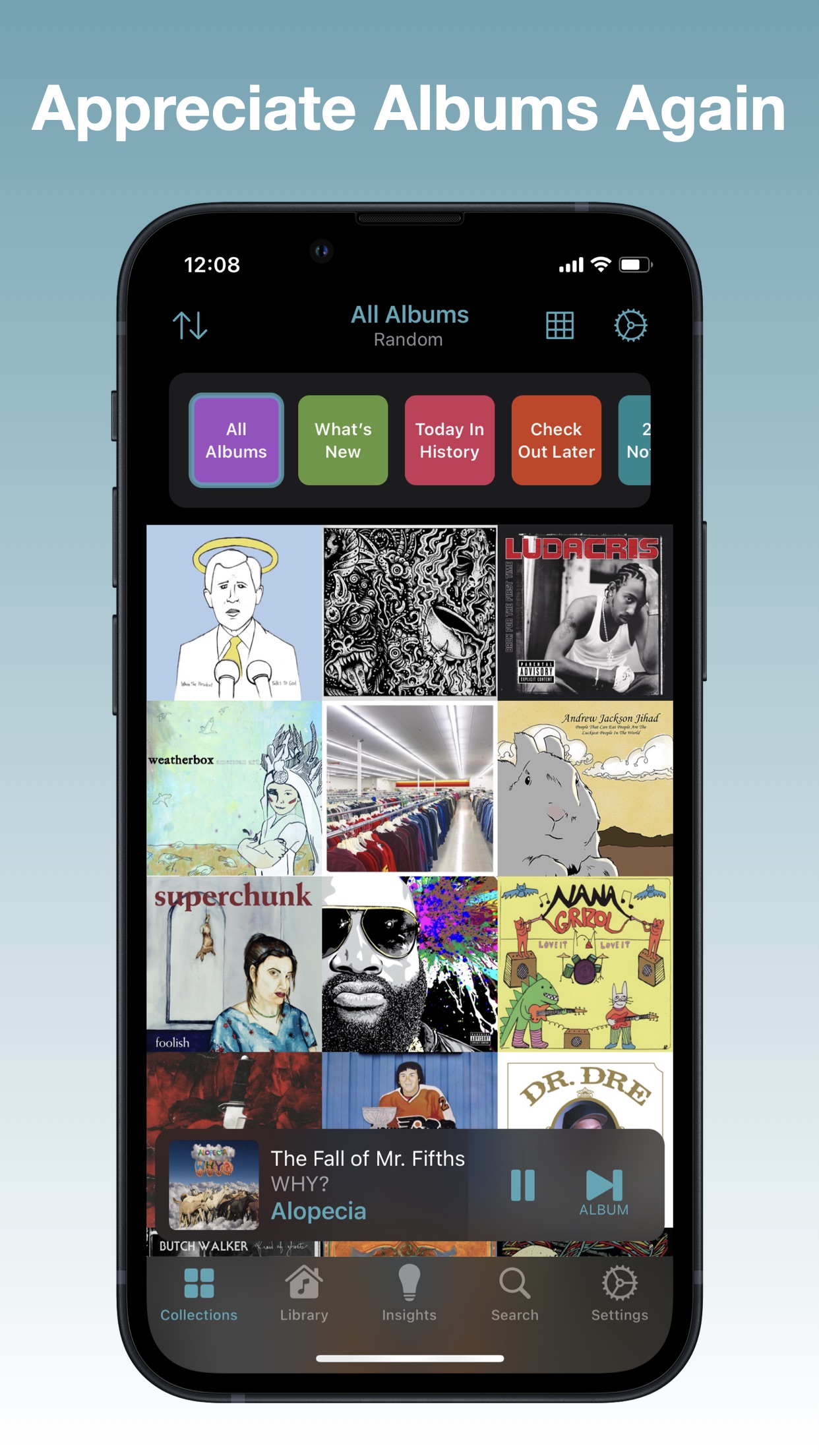 Screenshot do app Albums - album focused player