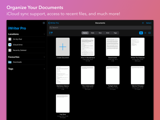 iWriter Pro iPad app afbeelding 5