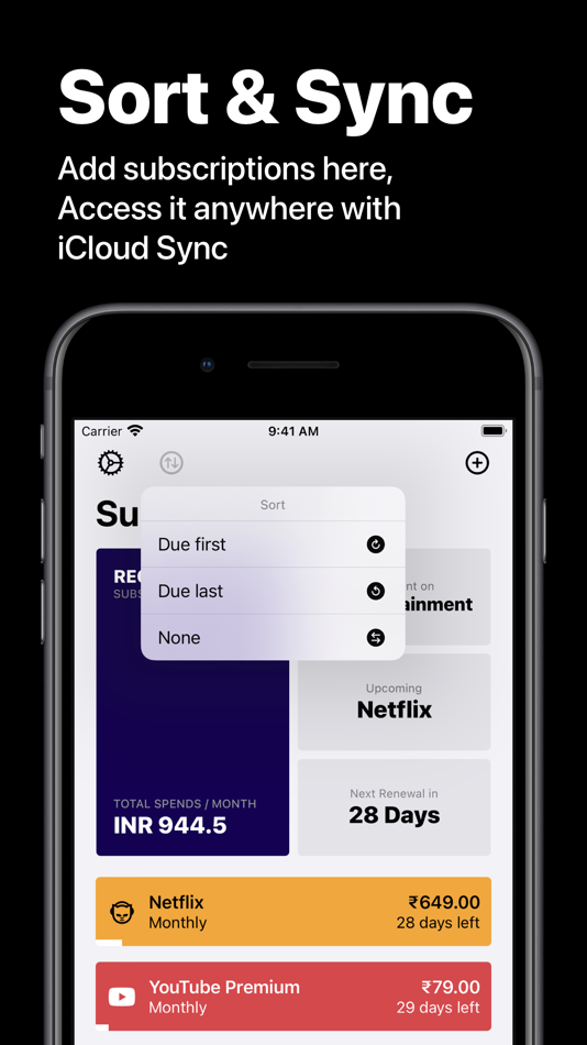 #9. Subscription Manager - Recur (iOS) 由: Swapnanil Dhol
