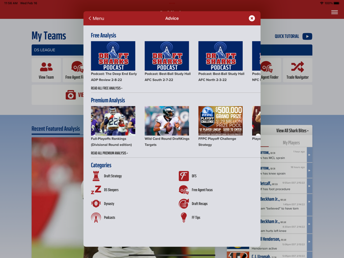 Draft Sharks Fantasy Football