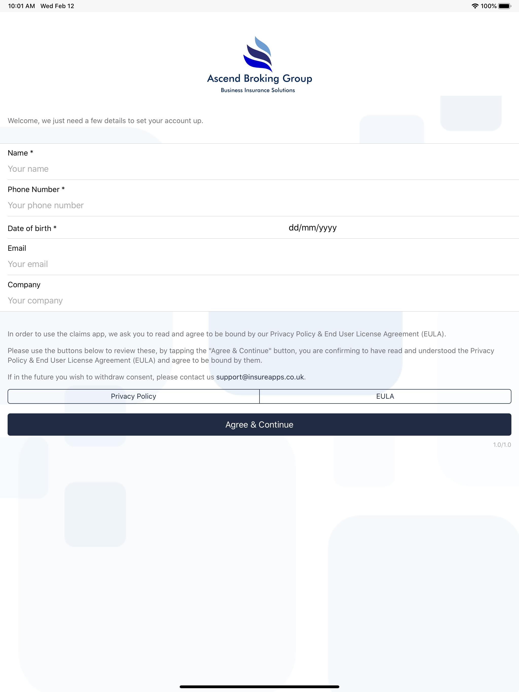 Ascend Claims App