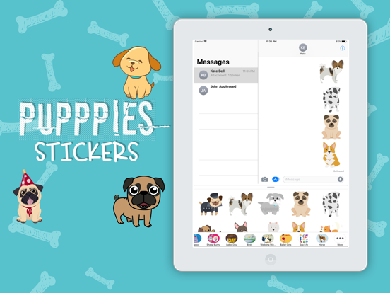 Screenshot #4 for Cute Puppies Stickers!