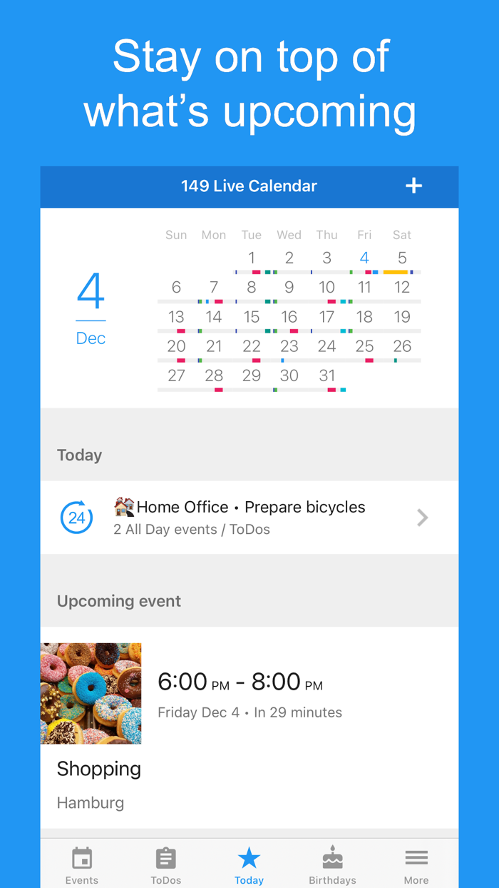 149 Live Calendar and ToDo list