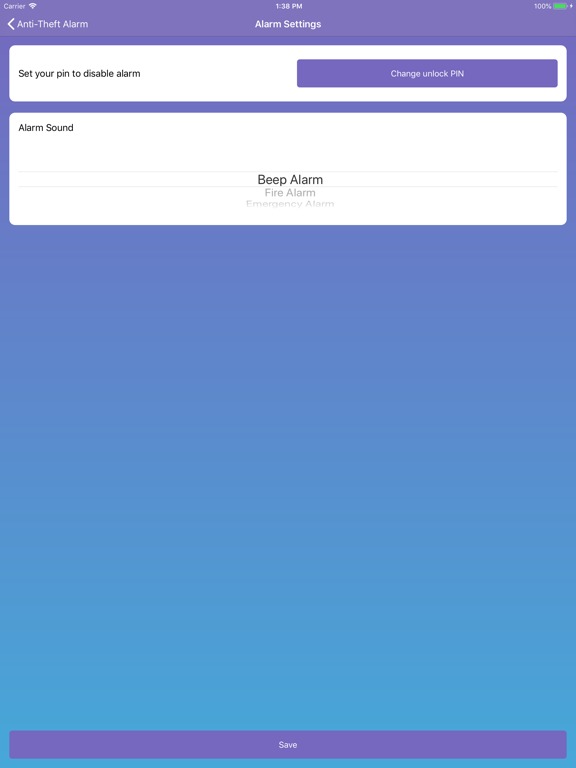 Anti-Theft & Battery Alarm iPad screenshot 5 - Utilities app
