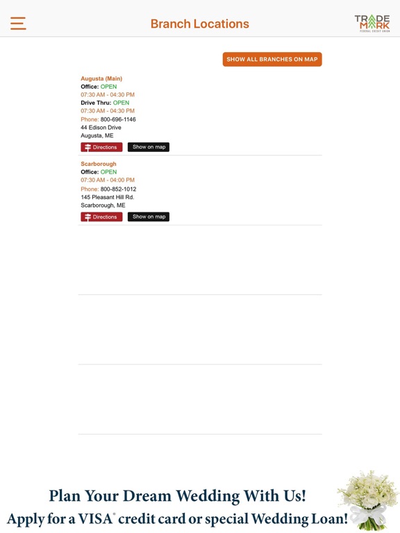 Trademark FCU iPad screenshot 4 - Finance app