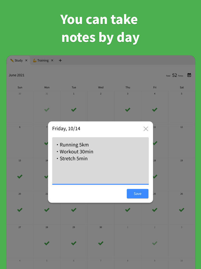 Check Calendar - Habit Tracker
