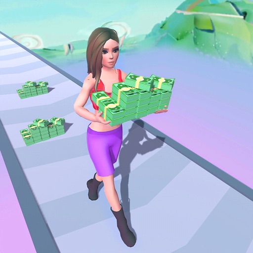 Money Girl Run 3D Icon