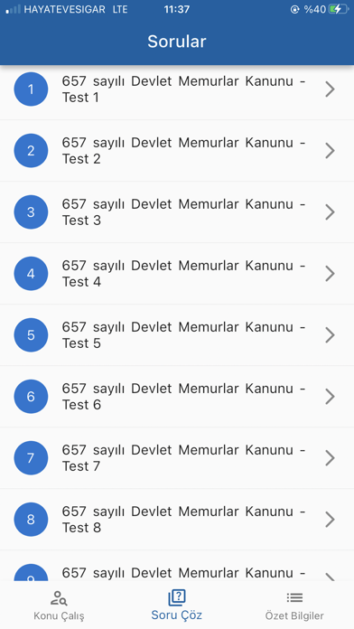 657 Soru Bankası Screenshot