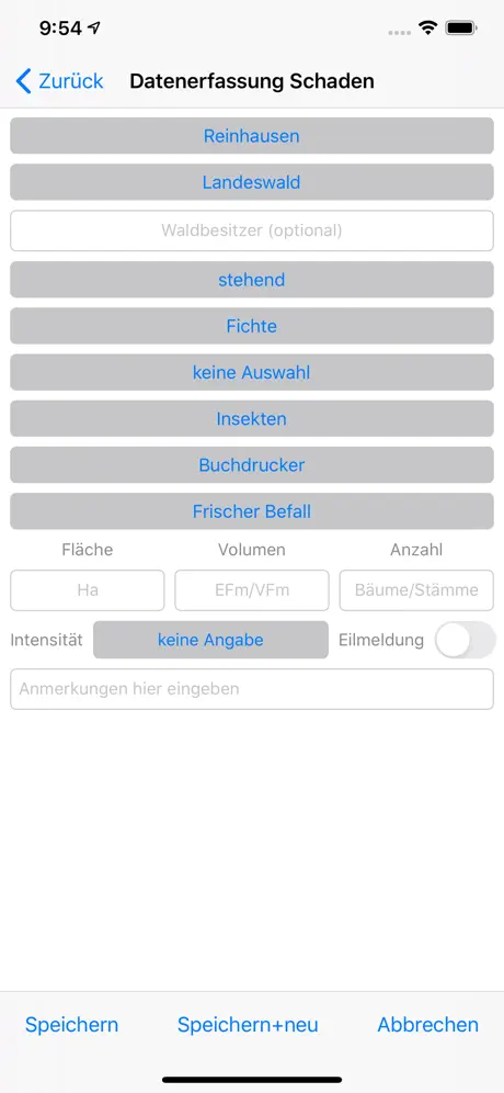 Schadensmeldungen mobile