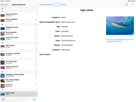 Dive Log iPad app afbeelding 6