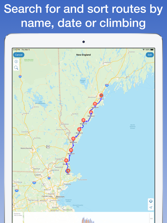 Bike Routes iPad screenshot 4 - Sports app