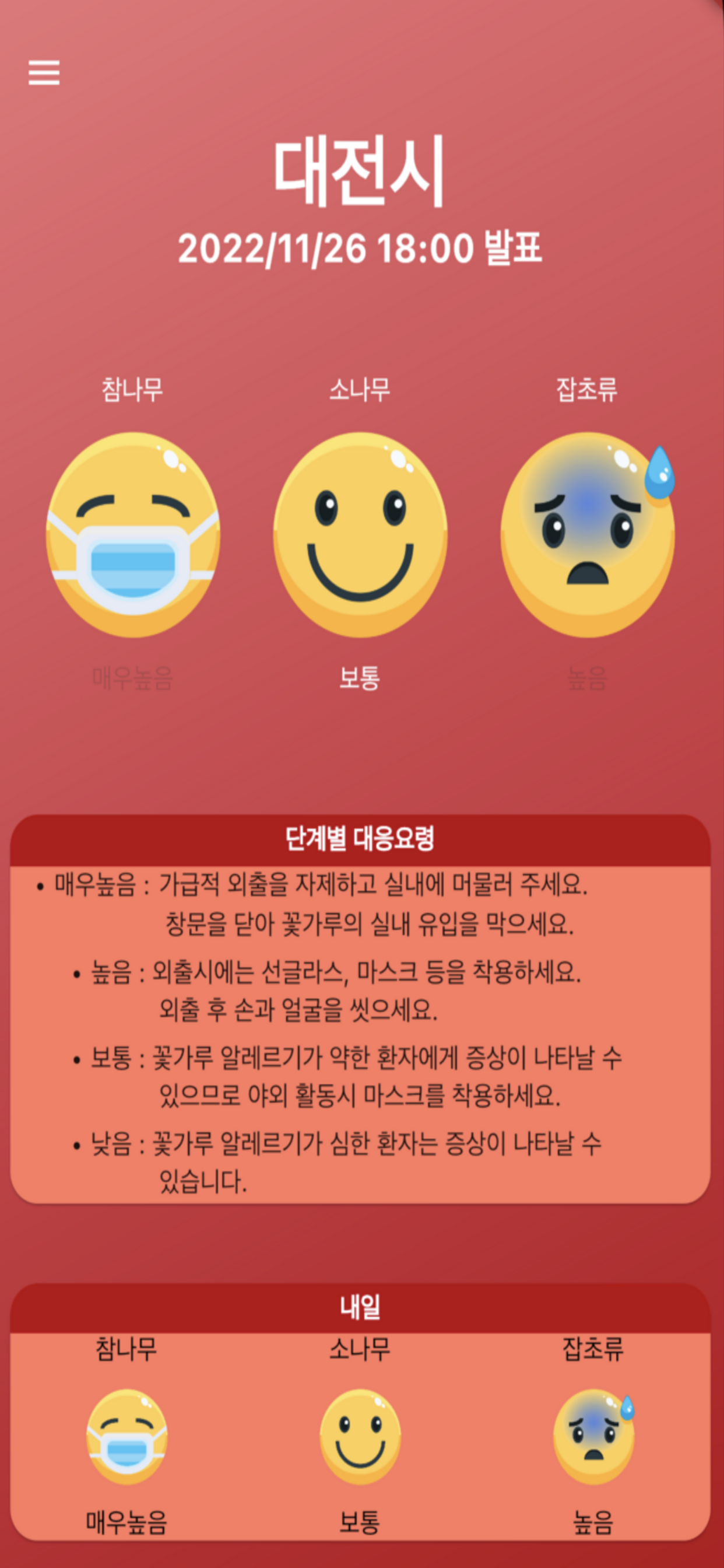꽃가루알림
