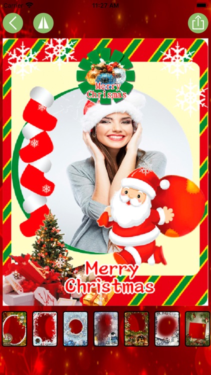 Christmas photo frame vertical screenshot-3