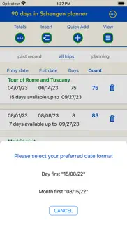 90 days in schengen planner iphone screenshot 4