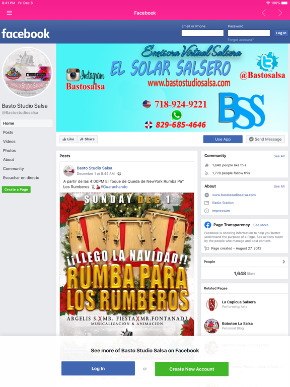 Basto Salsa Radio iPad screenshot 4 - Music app