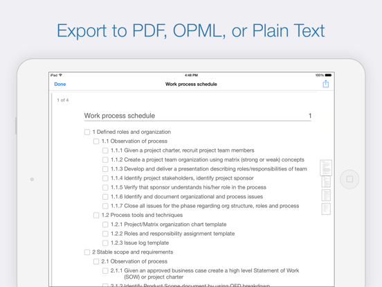 Cloud Outliner - Nested Lists iPad app afbeelding 4