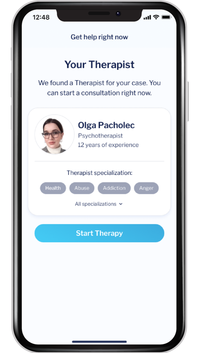 Therapy App Screenshot